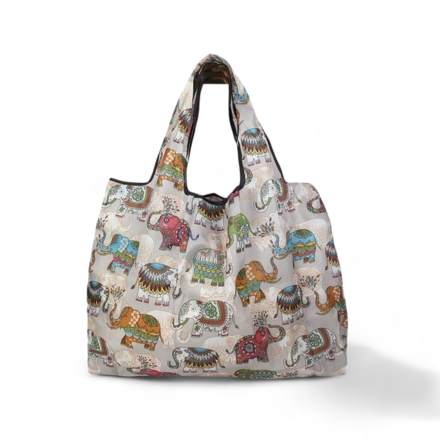 Shopper Bag - Beige Elephant - Everyday Foldable Tote
